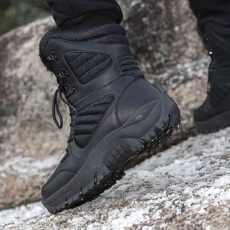 

New cross-border travel large size high-top outdoor casual snow boots trendy fashion sports hiking shoes 46 білий