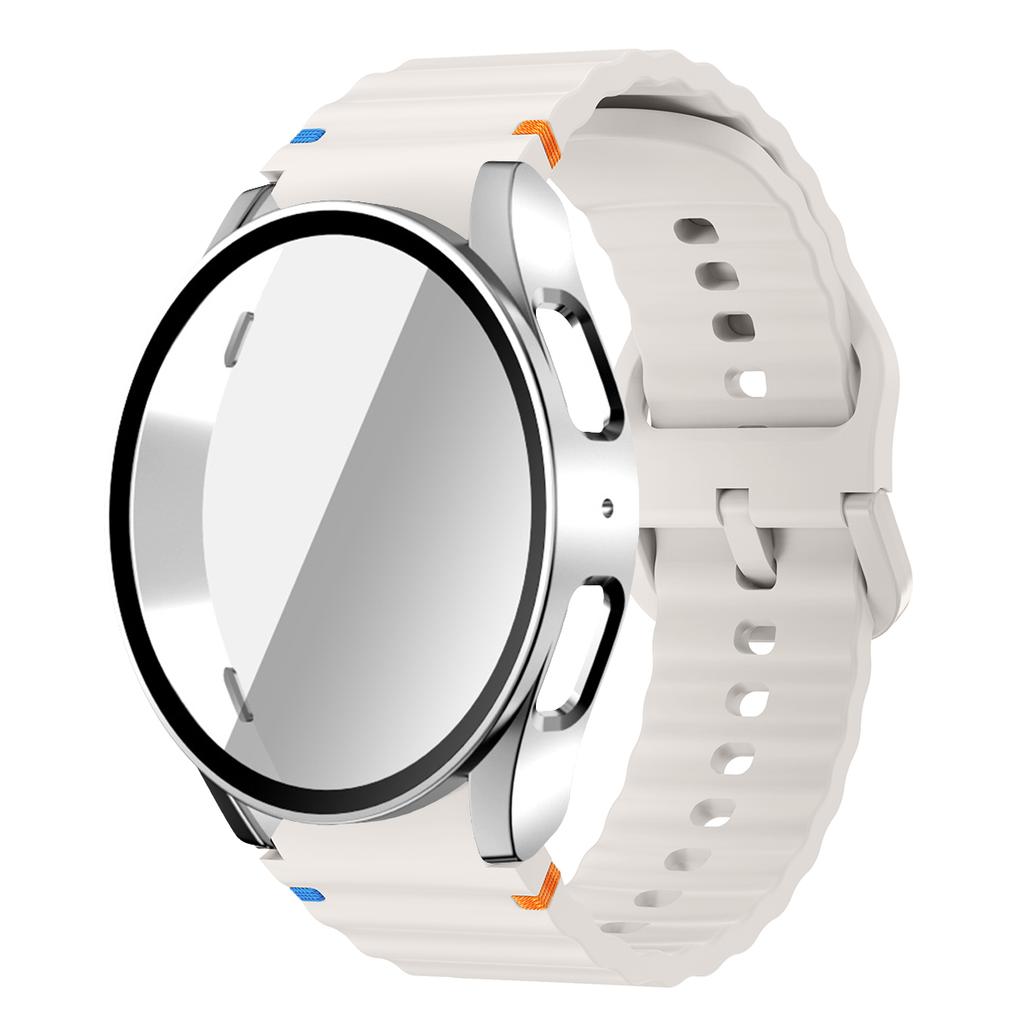 Silicone Strap for Samsung Watch 7 6 5 4 40mm 44mm 5Pro 45mm Band With Case Screen Protector Bumper cover for Wrist Accessories