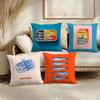 Sardines Art Cushion Cover Soft Short Plush Pillow Cover Smooth Cozy Texture Aesthetic Cushion Case Home Decor