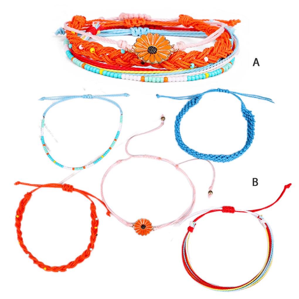 1 Set Bohemian Bracelet Comfortable Drawstring Beaded Bracelet for Women