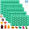 Gummy Bear Molds Silicone Mini Chocolate Candy Mold Including Dinosaur Bear Hearts Donut Fruit Shape Candy Silicone Moulds