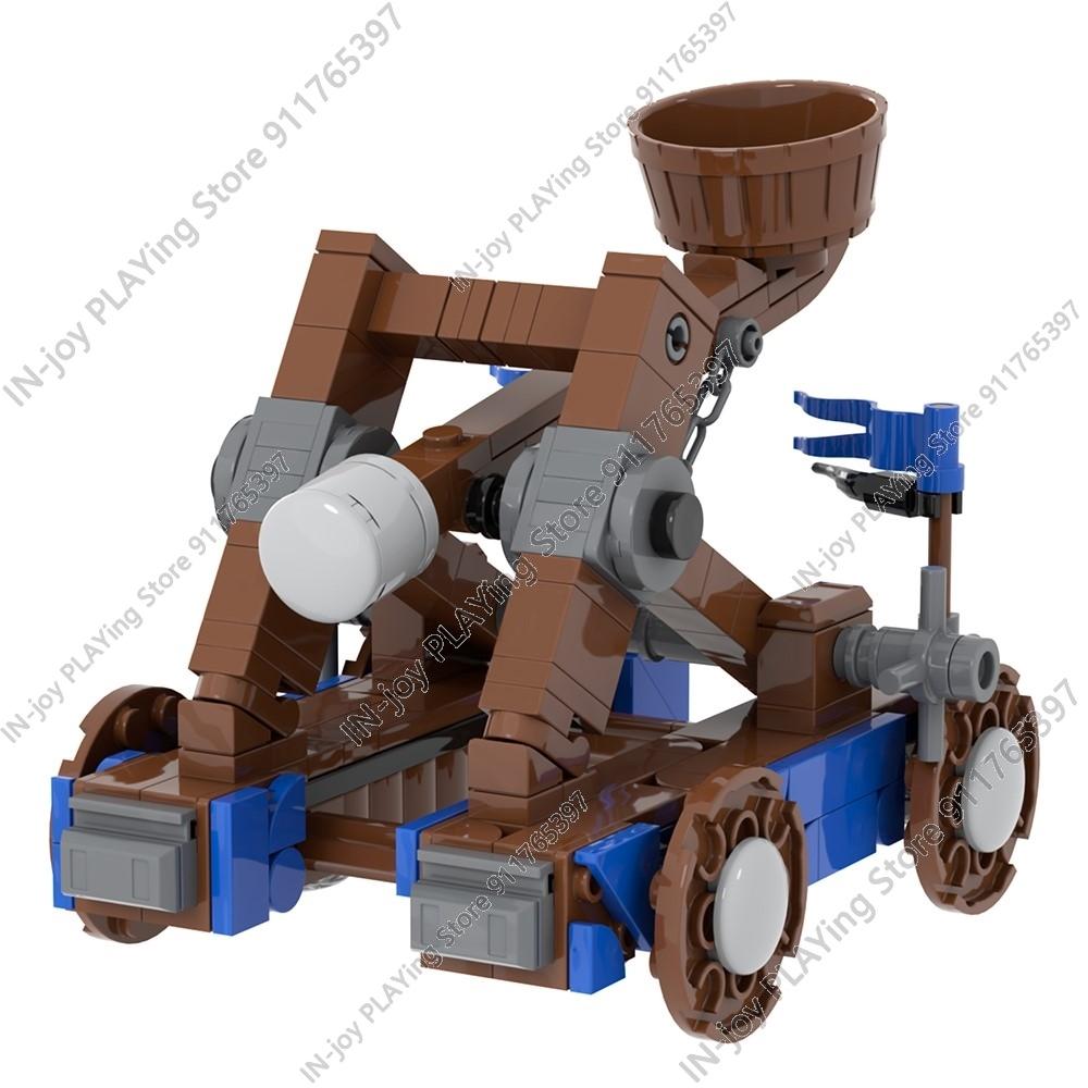 MOOXI Medieval Building Blocks Set Military War Castle Knight Carriage Crossbow Siege Vehicles Model MOC Bricks Toy For Boy Gift