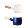 Enamel Milk Pan Heating Milk Milk Pot for Kitchen Camping Induction Cooker
