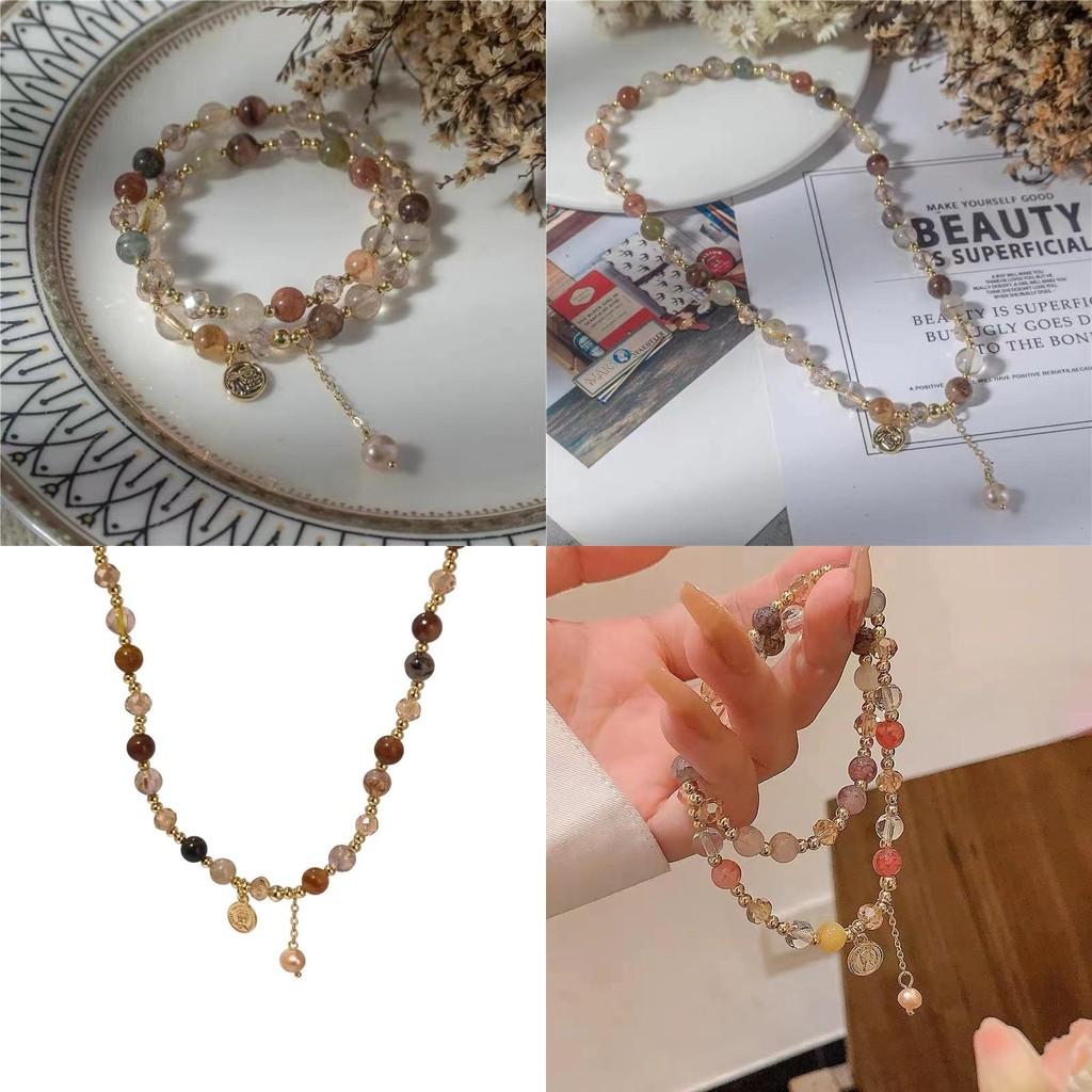 Luxurious Retro Double Layer Pearl Bracelet Feminine Artistic Jewelry Gift