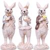 Friendly Easters Rabbit Resins Ornaments for Holiday Decoration and Indoor Display
