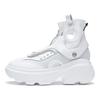 Li-Ning Puff Fabric Suede High-Top Sports Casual Shoes Women Sneakers White AZGS112-1