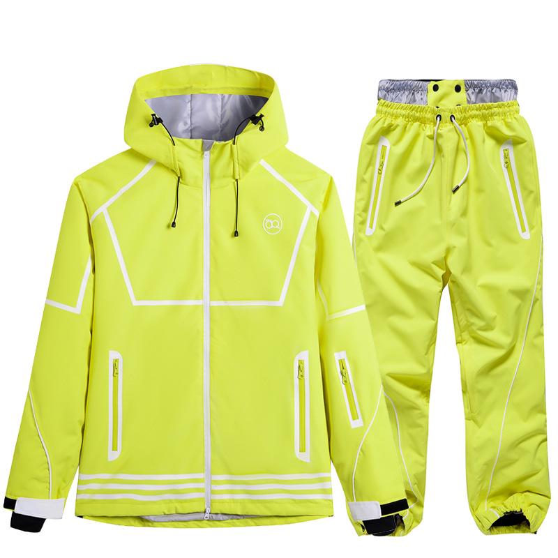 Winter Ski Suit Set: Waterproof, Windproof, Thickened Snowboard Outfit for Men & Women