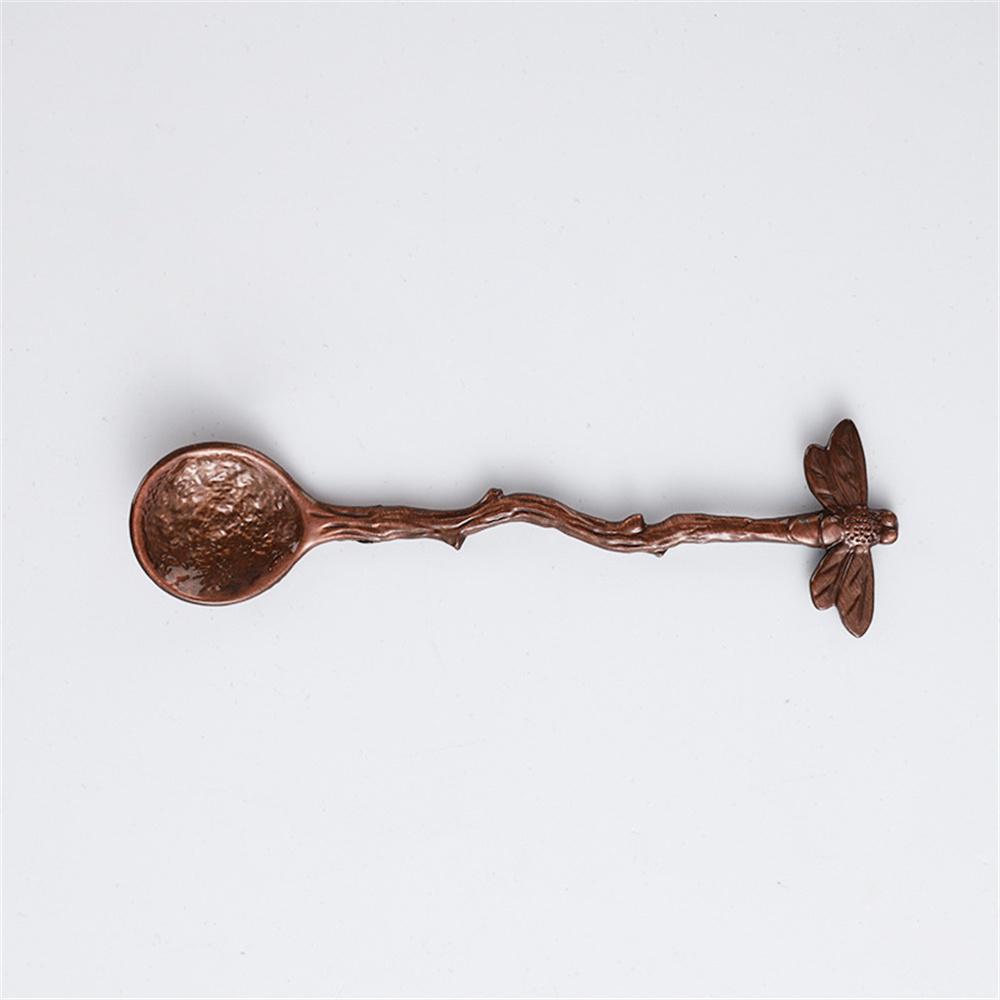 Dragonfly Design Coffee Spoon Metal Bar Tea Spoon Stirring Tool Kitchen Dessert Scoop Tablewear