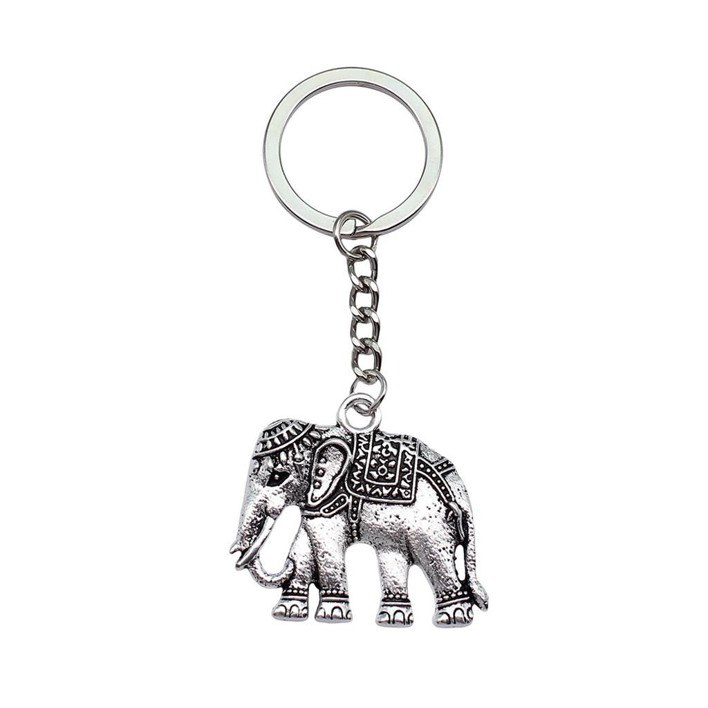 Pendants Elephant Charm Keychain Animal Theme Key Ring 28mm