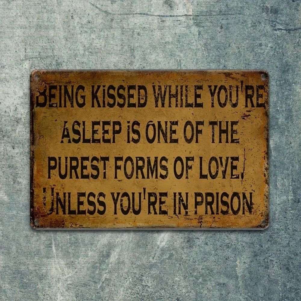 Metal Wall Art, Sleeping Beauty Kiss, Garage Bar Cafe Gift