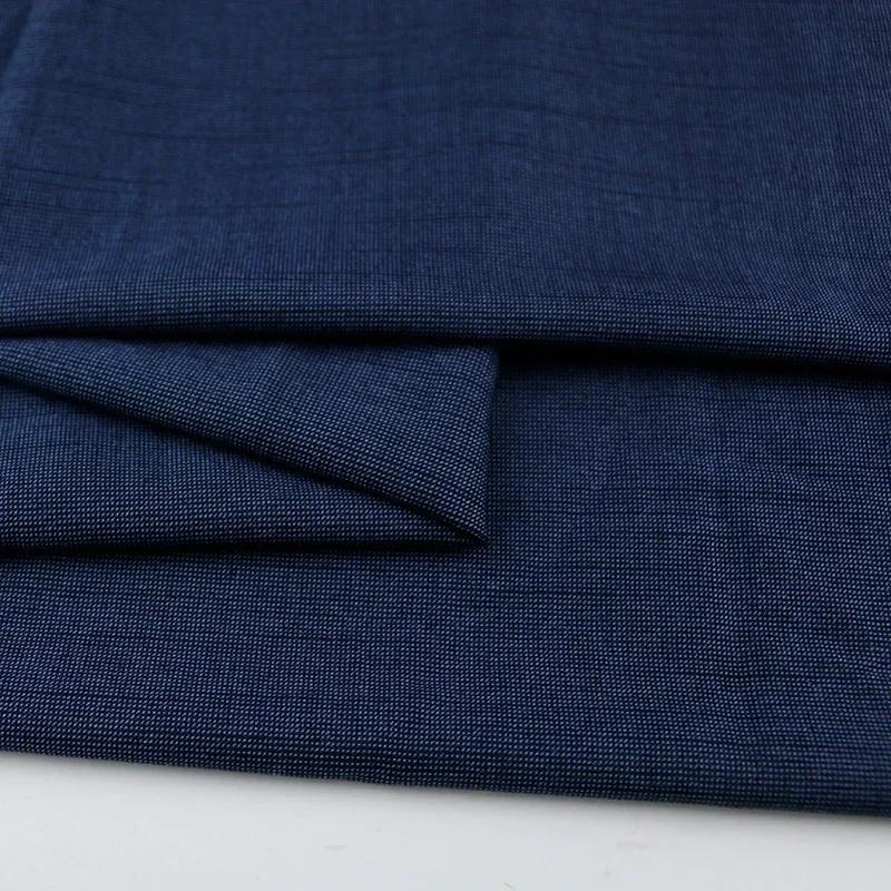 100x150cm Dark Patterned Thin Anti-wrinkle Suit Fabric for Clothes Vest Trousers Sewing Checkered Striped Cloth Black Blue