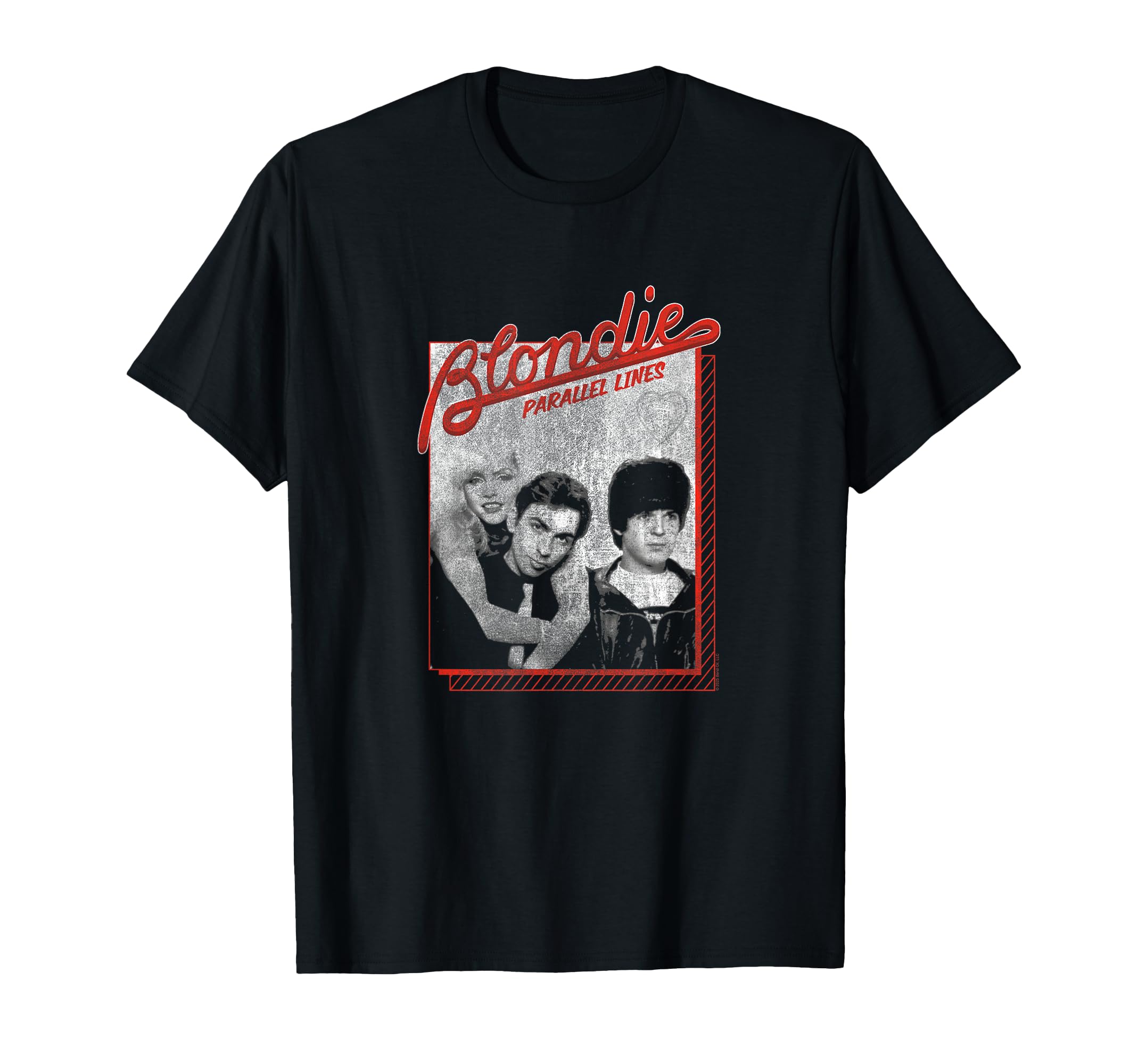 Blondie Параллельные линии Сердце из стекла Фото Винтажная футболка группы