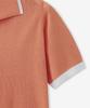 BLOND9 Cool Coloration Collared Short Sleeve Knit_Orange