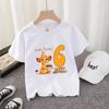 Lion King Simba Birthday Theme Pure Cotton Printed Children's T-shirt 2026 Summer New Fashion Parent Child Short Sleeve