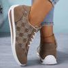 Women's Rose Pattern Casual Sneakers, Lace Up Platform Soft Sole Walking Shoes, Low-top Preppy Trainers