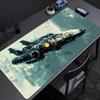 Große Schreibtischunterlage Overlock-Mauspad XXL Tastatur-Schreibtischunterlage Sci-Fi Cyberpunk Raumschiff Gaming-Mauspad Computerzubehör