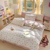 Elegant Blue Floral Pattern Duvet Cover Set 100% Cotton Soft Skin Friendly Queen Size Bedding Set Comforter Cover Pillowcases