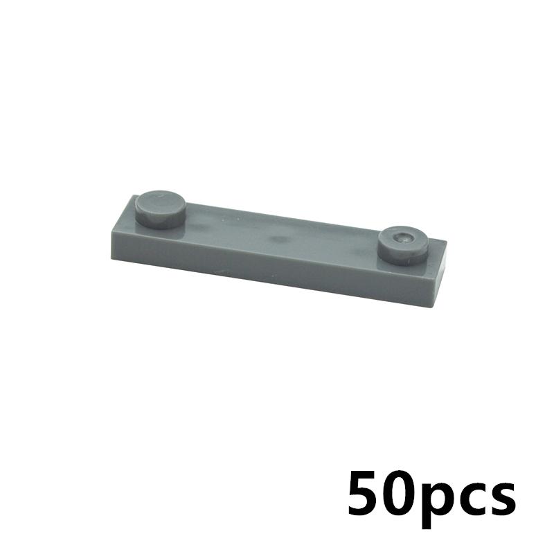 50Pcs High-Tech MOC Parts Building Blocks Plate 92593 Modified 1x4 with 2 Studs without Groove DIY Bricks Compatible with Toys