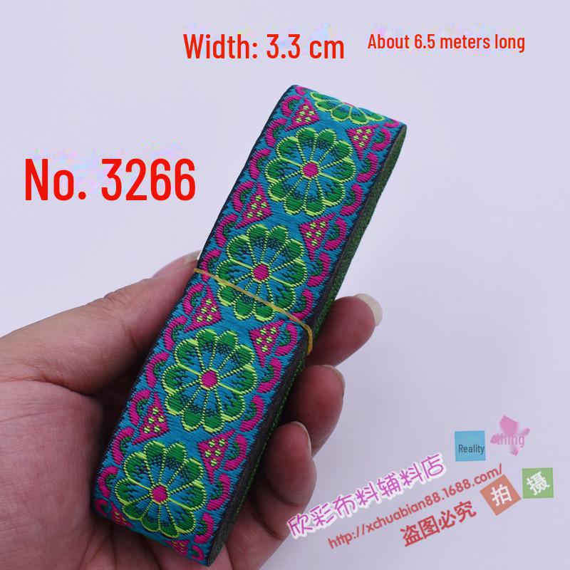 3.3cm Wide Ethnic Miao Buyi Lace Ribbon - Decorative Clothing Accessory