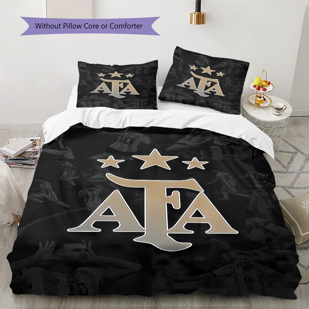 Argentina National Football Team Pattern Bedding,Quilt Set Quilt Cover Pillowcase Home Birthday Gift(1 * duvet cover + 2 * pillowcase, without core)