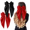 Women Hairpin Large Size Long Ribbon Bowknot Decor Spring Hair Clip Lightweight Back Head Hair Pin Hair Accessory