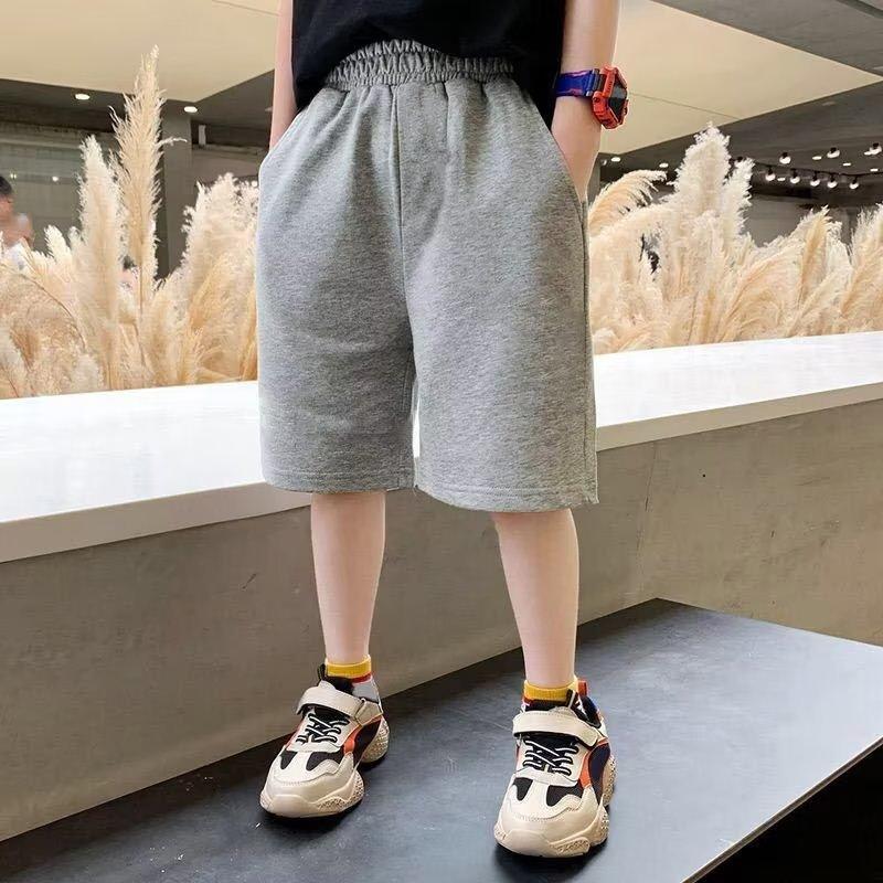 Boys Summer Solid Comfortable Shorts Kids Elastic Waist Half Sweatpants
