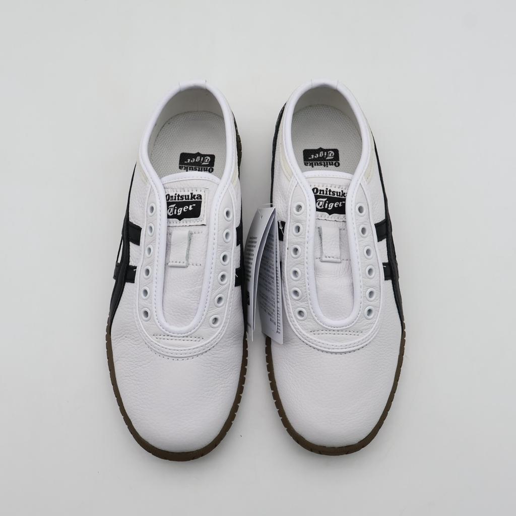 1183C529-101 Onitsuka Tiger Tsunahiki Slip On White Black (Men's)