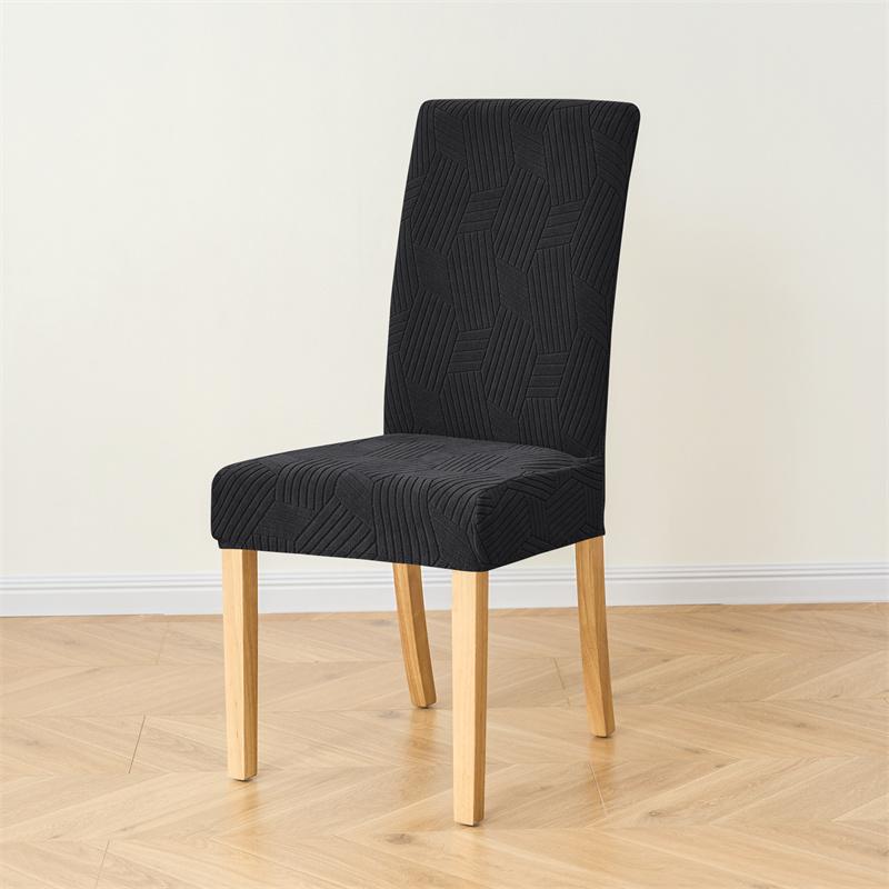1PC Geometry Jacquard Dining Chair Covers Stretch Home Decor Chair Slipcover All Inclusive Seat Protector Case for Home Wedding