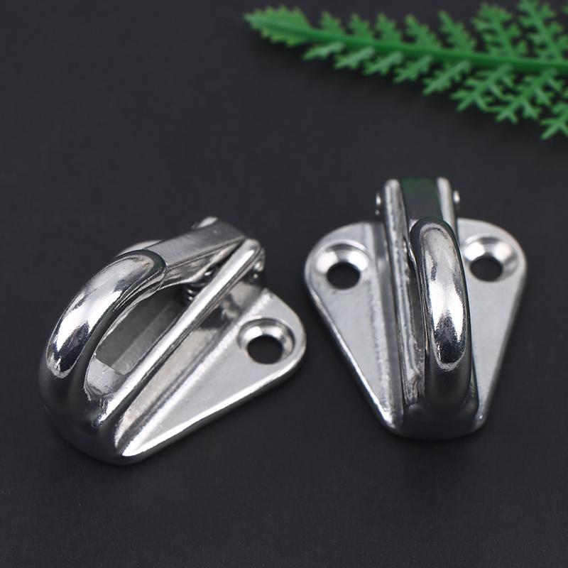 2Pcs 316 Stainless Steel Marine Spring Snap Fending Hook Marine Boat Spring Snap Attach Rope Fender Boat Hardware