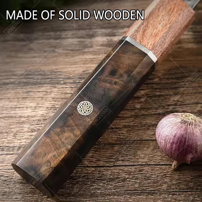 WXCOO High Carbon Steel Chef Knife Japanese Professional Kiritsuke Kitchen Knives Sharp Meat Cleaver Handmade Butcher Knife