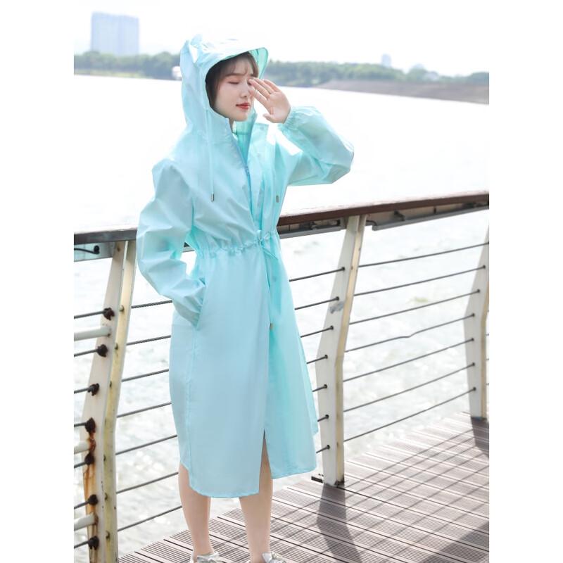 Женский модный дышащий легкий длинный дождевик Longchan