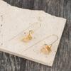 2Pcs/Pairs Fashion Innovation Simple Golden Rotating Design Dangle Earrings Vintage Bohemia Jewelry