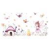 Cute Fairy Reading Wall Sticker For Baby Girls Nursary Room Kids Room Background Children'S Room Wall Decals