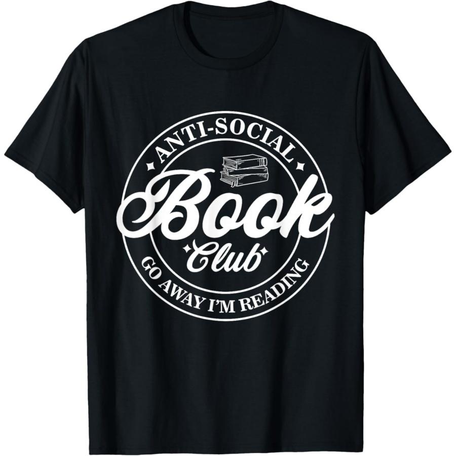 OPWHZVLR Клуб асоциальных книголюбов Уйди я читаю Забавная футболка для книжного червя S