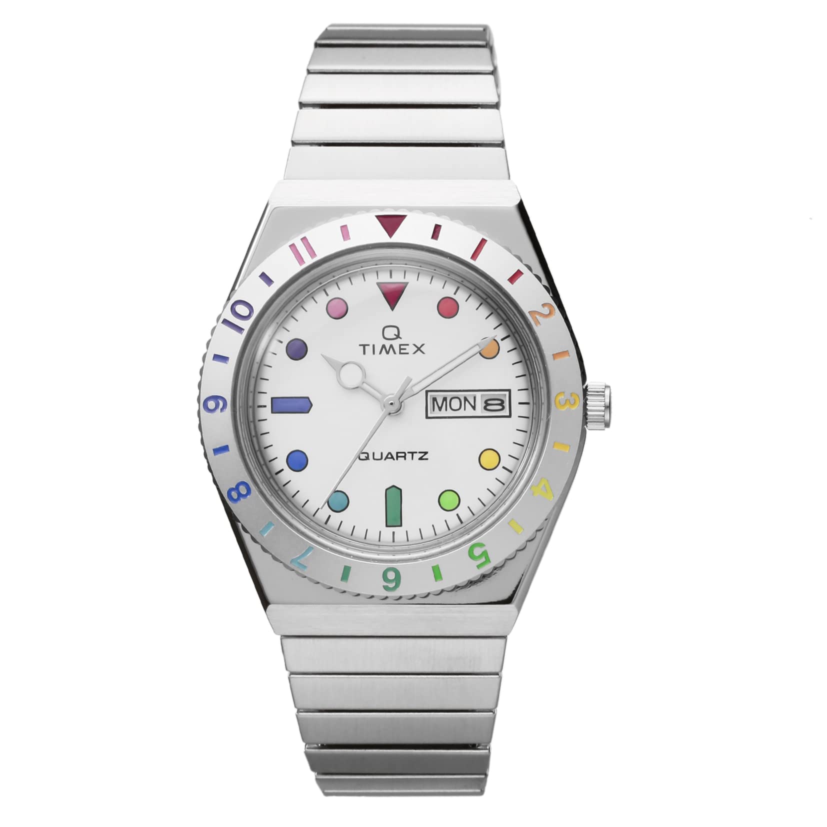 

[TIMEX] Часы Timex Q Rainbow White Dial Stainless Steel Quartz Quartz 36MM Watch TW2V66000 Silver