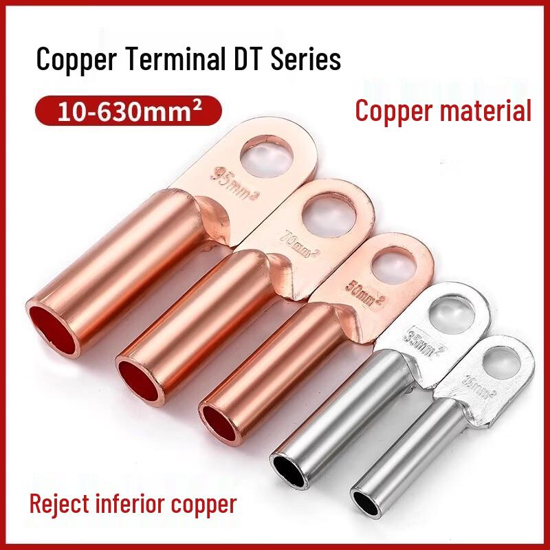Qicaijiang DT Series Red Copper Cable Lugs