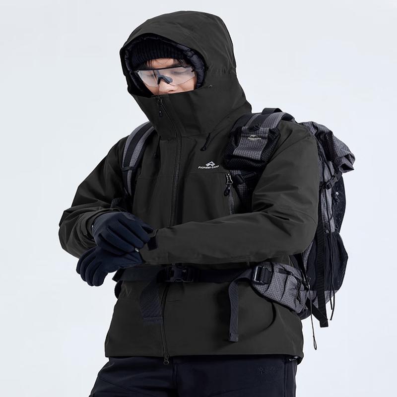 Tuoluzhe Men's Hard Shell Outdoor Windproof Waterproof Hiking Jacket XHW301100L