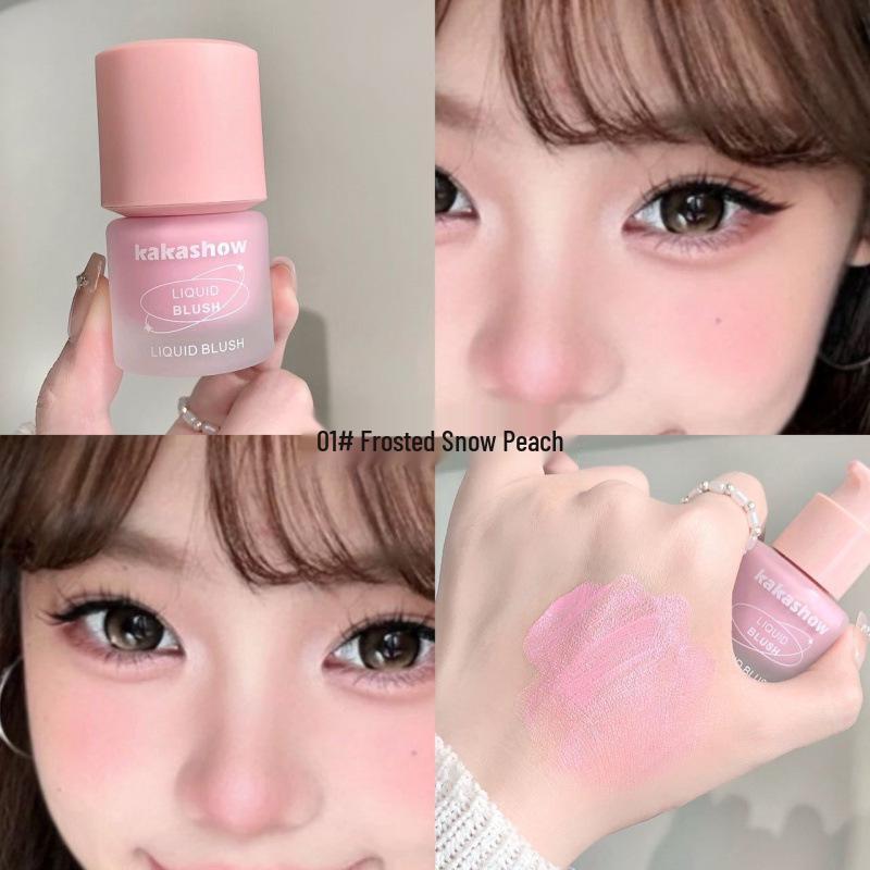 KakaShow Korean Liquid Blush - Dewy Finish & Natural Rosy Glow.