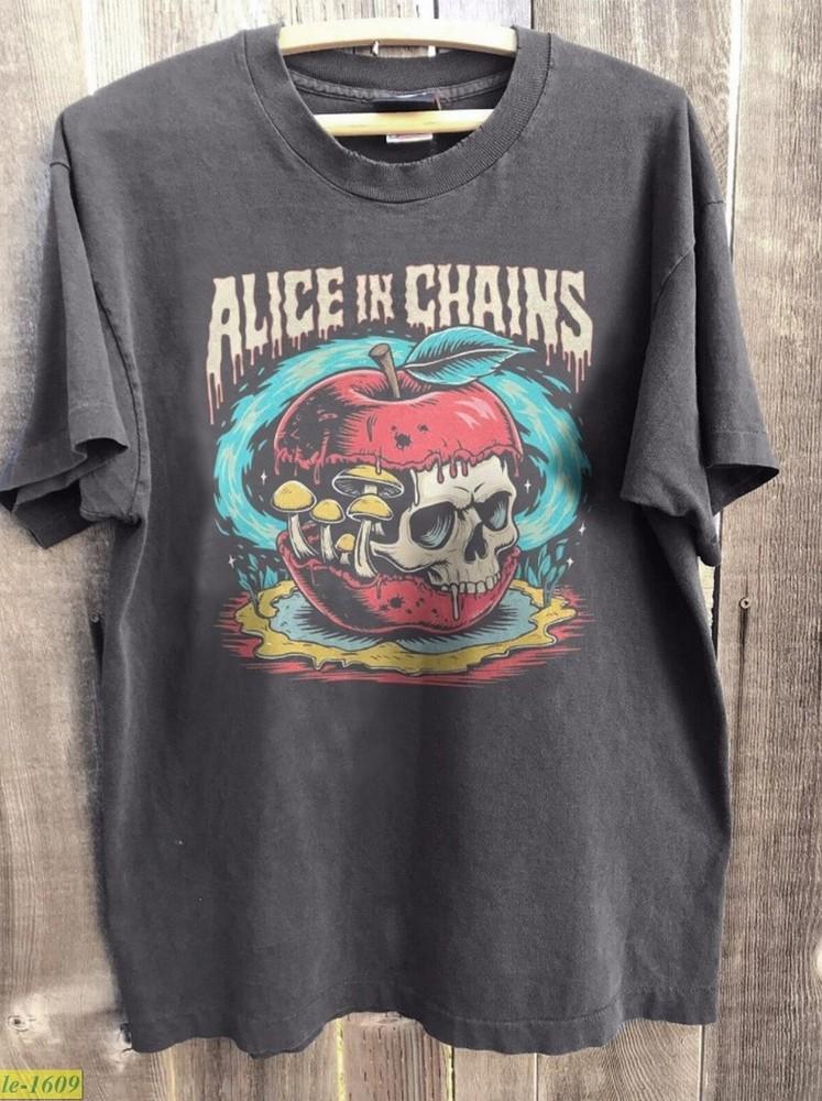 Alice in Chains Skull Apple Alternative Metal Unisex Charcoal Tshirt Size S5XL Unisex T-Shirt L
