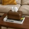 Ins Style Imitation Wood Grain Tissue Box Multi-functional Creative Desktop Paper Box Simple Exquisite Facial Tissue Holder