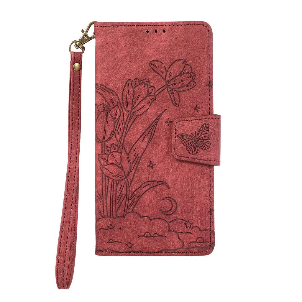 Google Pixel 9 Pro Leather Case with Hand Strap, Card Slot, Flip Cover