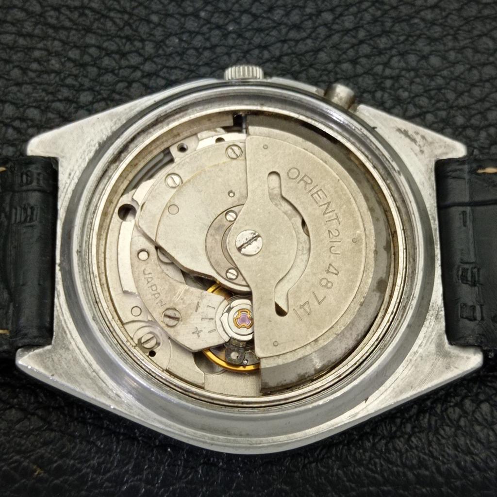 VINTAGE ORIENT AUTOMATIC 48741 JAPAN MENS BLACK COLOR DIAL WATCH A700651-5 R204-a700651