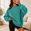 Women's Color Crewneck Sweatshirt Loose Fit Casual Pullover for Everyday Wear