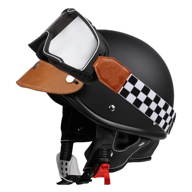 Unisex Retro Motorcycle Helmet Half Shell Summer Electric Vehicle Scooter Helmet Japanese Style Rai 3C Certified