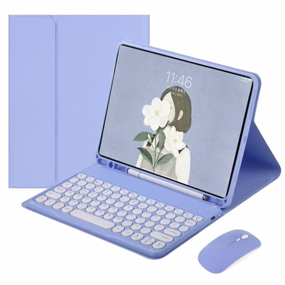 Bluetooth Keyboard Case for iPad Air 6 Pro 11 Split Round Keycap with Pencil Holder 10.2 Inch