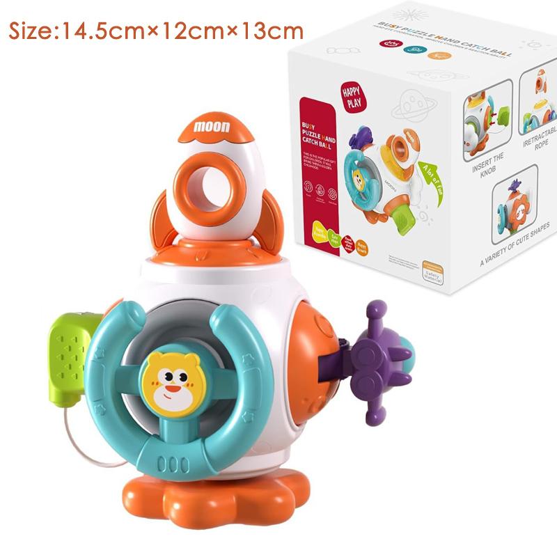 Busy Cube Tactile Toddler Toys Activities Baby Plaything 0-3 Year Old Airplane Plane Car Travel Activities Early Education Fidgeting Present