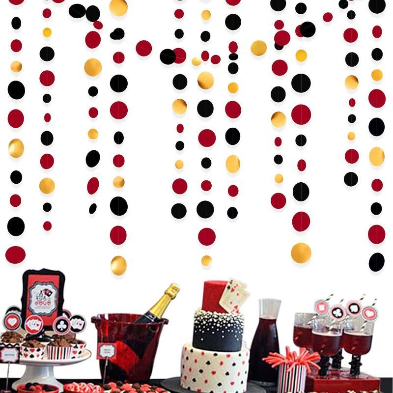 New Paper Circle Garland Banner Round Dots Colorful Colorful Dot Garland Hanging Party Garland Wedding Decorations