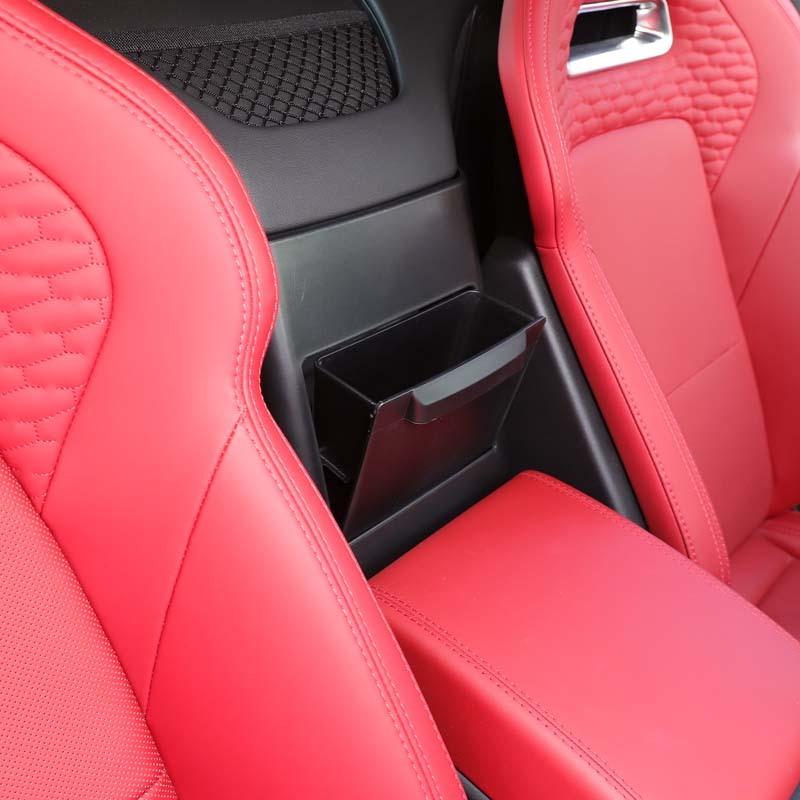 For Jaguar F-TYPE 2013-2025 ABS Black Car Armrest Box Rear Storage Box Multi functional Storage Box Car Interior Accessories
