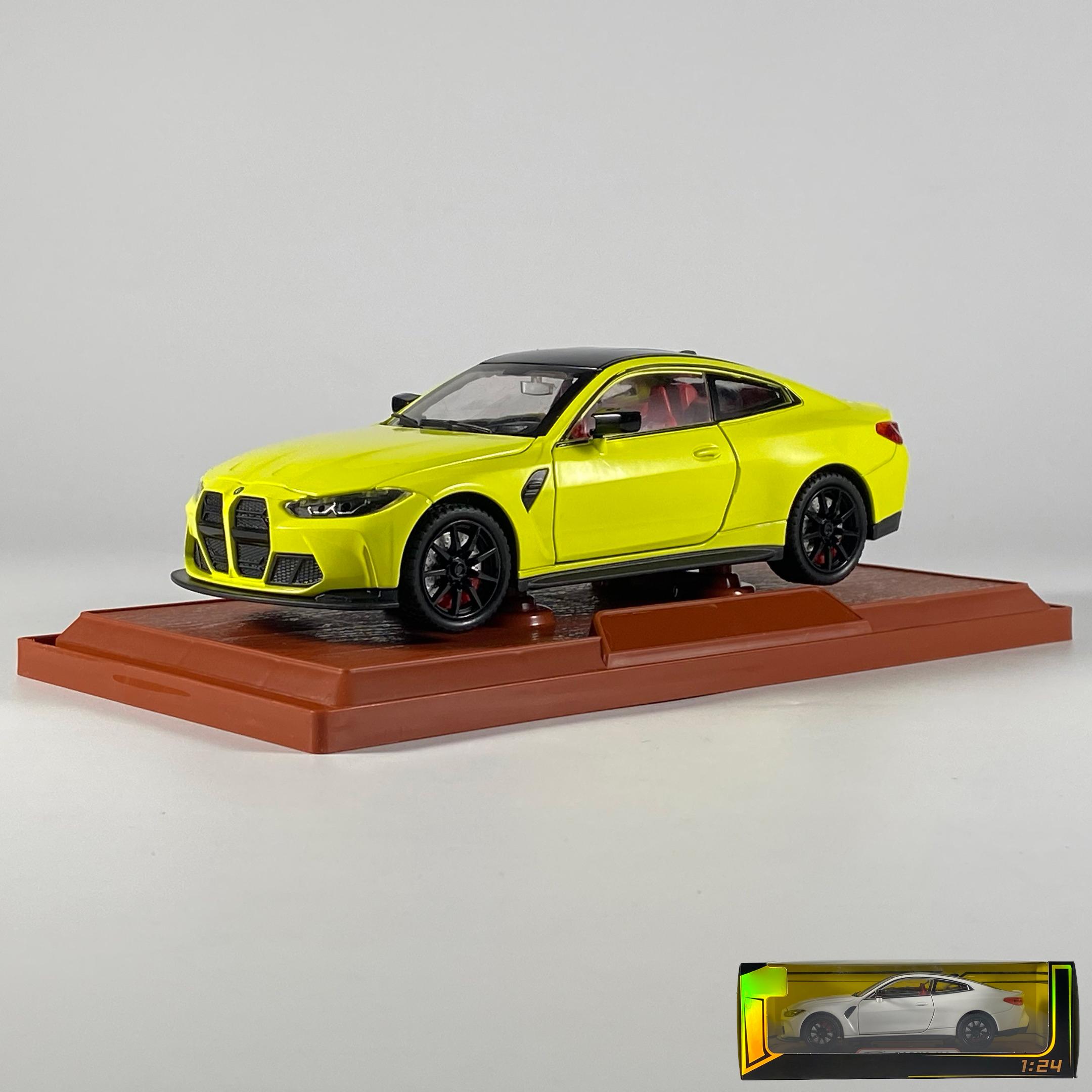 

1:24 BMW M4 Високопродуктивне Спортивне Купе Литий Металевий Модель Автомобіля Домашній Тренд Іграшка Прикраси Орнамент Колекційні Предмети Святкові Подарунки