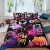 Guitar Bedding Set Punk Rock Music Duvet Cover Set For Kids Teens Boys Young Man Rotating Musical Instrument Comforter Cover